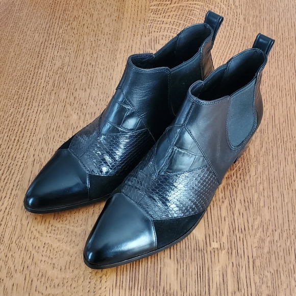 Coach Suffolk Patchwork black snake/calf bootie - Picture 4 of 9